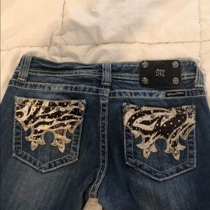 Miss Me Boot Cut Jeans Zebra pattern